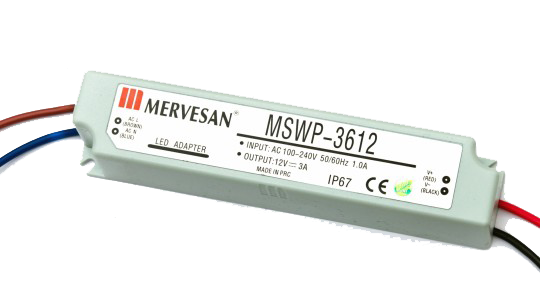 Mervesan IP67 12V 3A 36W Trafo MTWP-36-12 - 1