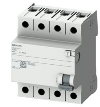 Siemens 4X63A 300mA A Tip Kaçak Akım Koruma Rölesi - 5SV5646-6 - 1