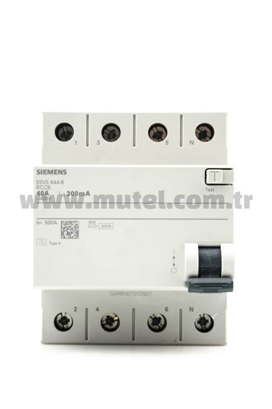 Siemens 4x40A 300MA Kaçak Akım Koruma Rölesi - 5SV5644-6 - 2