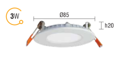 Tio 3W 4000K IP40 Led Spot Armatür - 210492 - 2