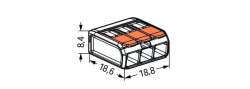 Wago 3x4mm2 Tırnaklı Buat Klemensi - 221-413 - 6