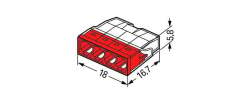 Wago 4x2,5mm2 Buat Klemesi - 2273-204 - 2