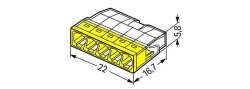 Wago 5x2,5mm2 Buat Klemensi - 2273-205 - 2