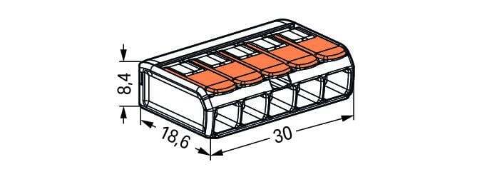 Wago 5x4mm2 Tırnaklı Buat Klemesi - 221-415 - 7